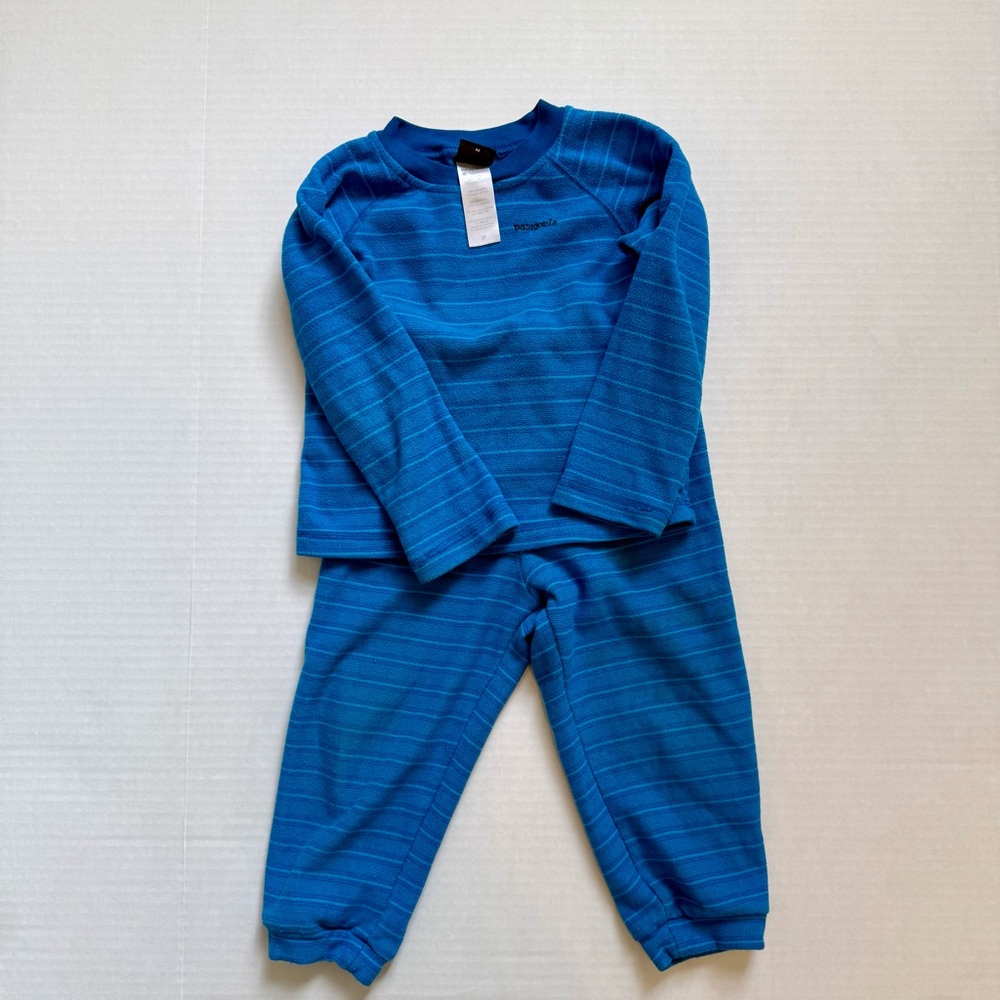 Patagonia Kids Blue Pajama Set/ base layer - 2T